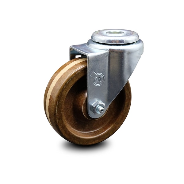 4 Inch High Temp Phenolic Wheel Swivel Bolt Hole Caster